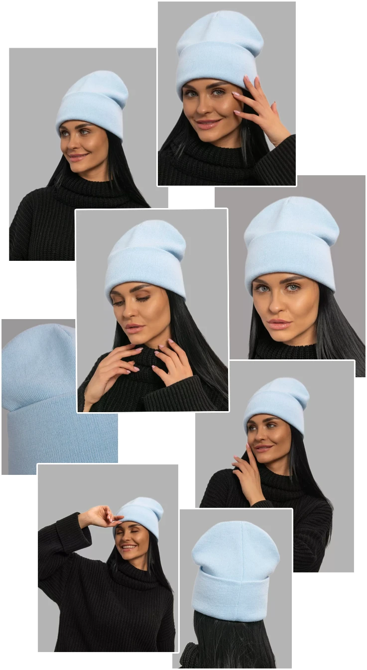 Женская синяя шляпа