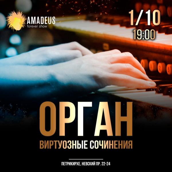Концерт «Орган. Виртуозные Сочинения» - 1 октября в Петрикирхе